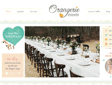 Tablet Screenshot of orangerieevents.com